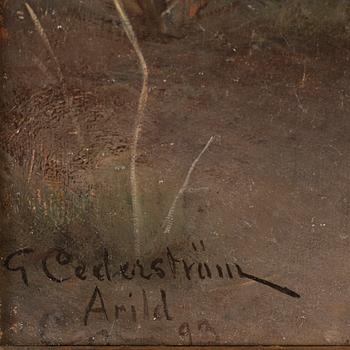 Gustaf Cederström, oil on panel, signed and dated -93.