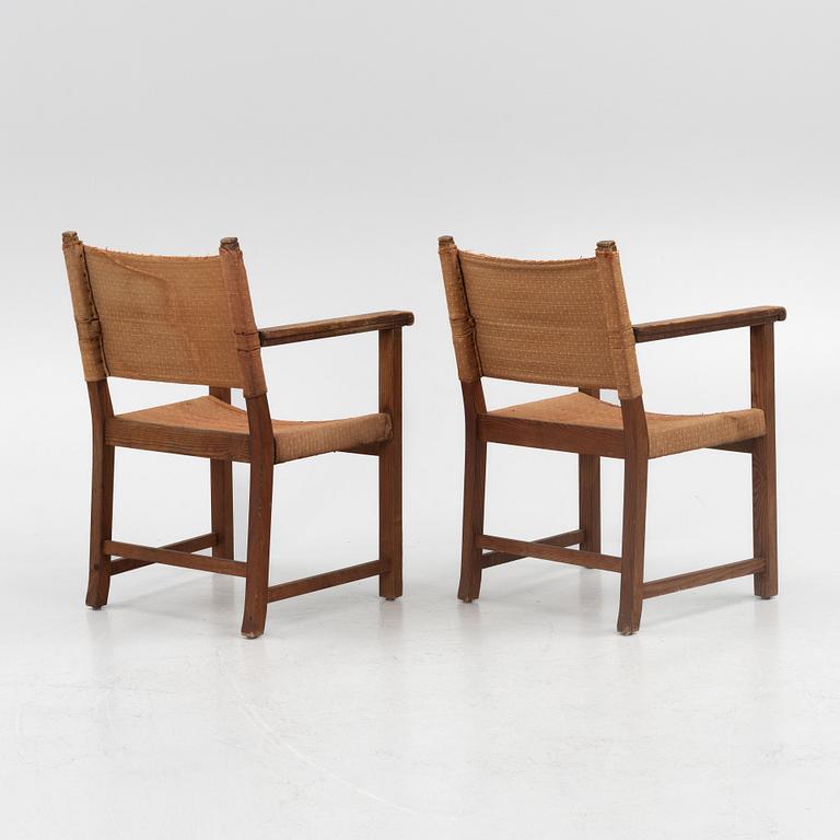 A pair of Swedish Modern armchairs, 1930s.