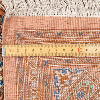 Rug, Old Ghom Central Persia, Signed Abbas Janshidi, c. 150 x 93 cm.