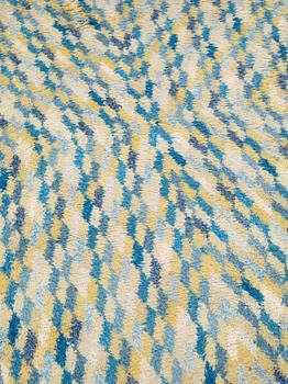 RUG. "Solregn". Knotted pile. 209,5 x 113 cm. Signed AB MMF BN.
