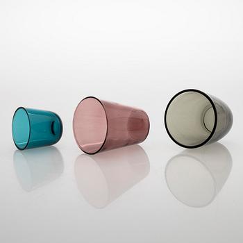 Karaff och dricksglas 12 st, Notsjö och Iittala 1900-talets mitt.