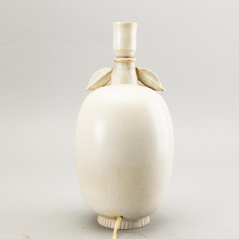 Gunnar Nylund, a stoneware table lamp, Rörstrand, Sweden 1930-40's.