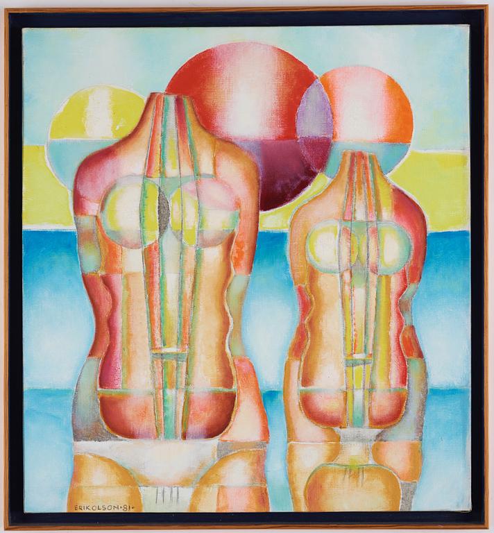 Erik Olson, oil on canvas, signed and dated -81.