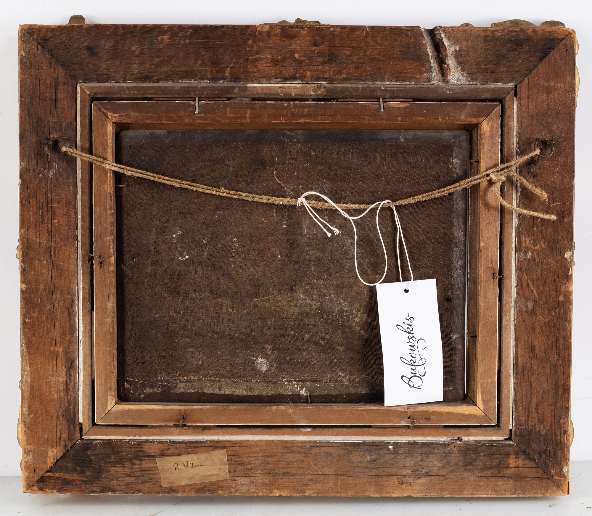 Unknown artist, an 18th century landscape painting, oil on panel, England,