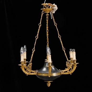 An Empire style chandelier, 19th Century.