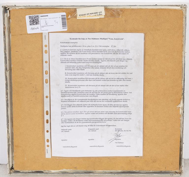 Per Hüttner, "Vara, konstverk".