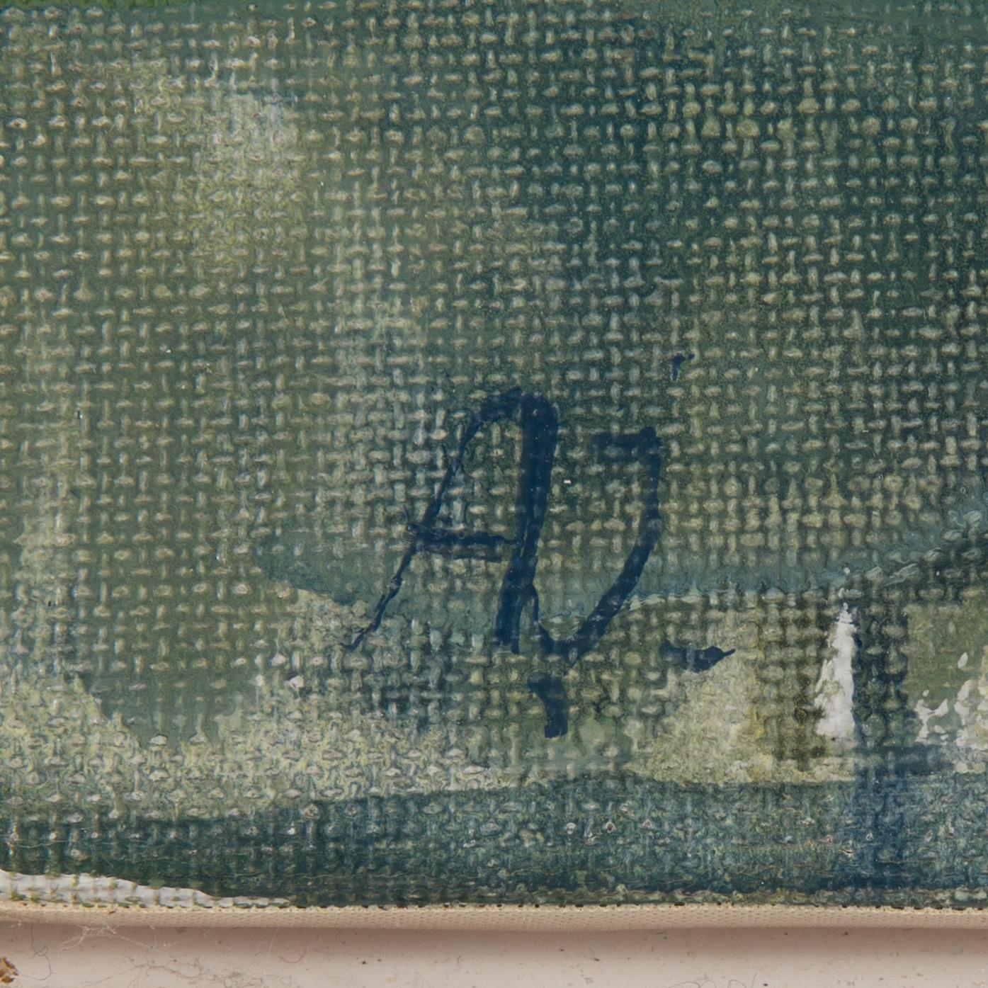 ALVAR JANSSON, oil  on canvas, skigned A.J.