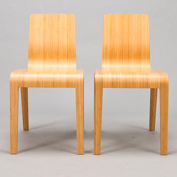 HENRIK TJAERBY, matbord och stolar, 6 st, "Bamboo", Artek Studio 2000-tal.