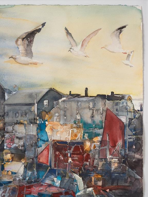 Lars Lerin, "Hamnen i Nordland".