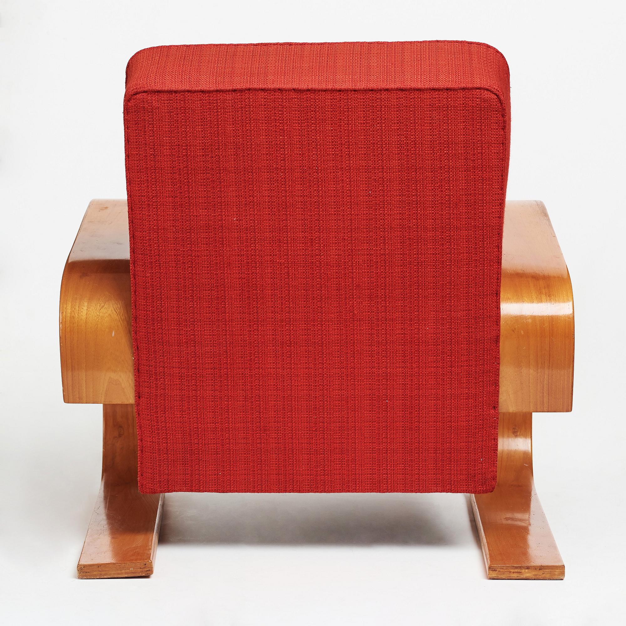 Alvar Aalto, fåtölj "Tank chair", modell 400, sannolikt tillverkad av Aalto Möbler i Hedemora 1946-56.