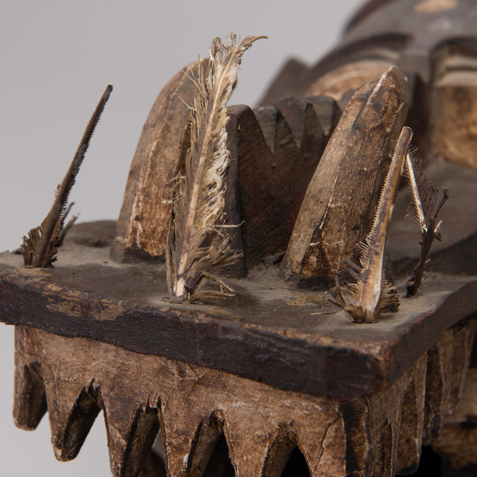 WANYUGO-MASK, Senufo-folket, Elfenbenskusten, Afrika.