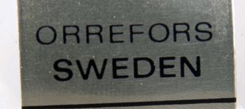 BORDSLAMPOR, 2 st, glas, Orrefors.