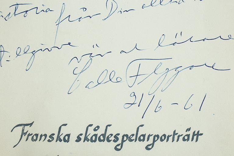 CALLE FLYGARE (1907-1972), egenhändigt signerat texthäfte, daterad 21/6 1961.