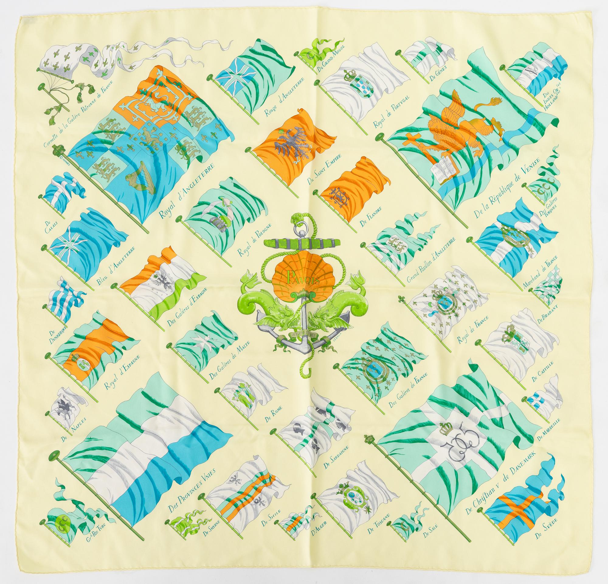 Hermès, scarf, "Pavois".