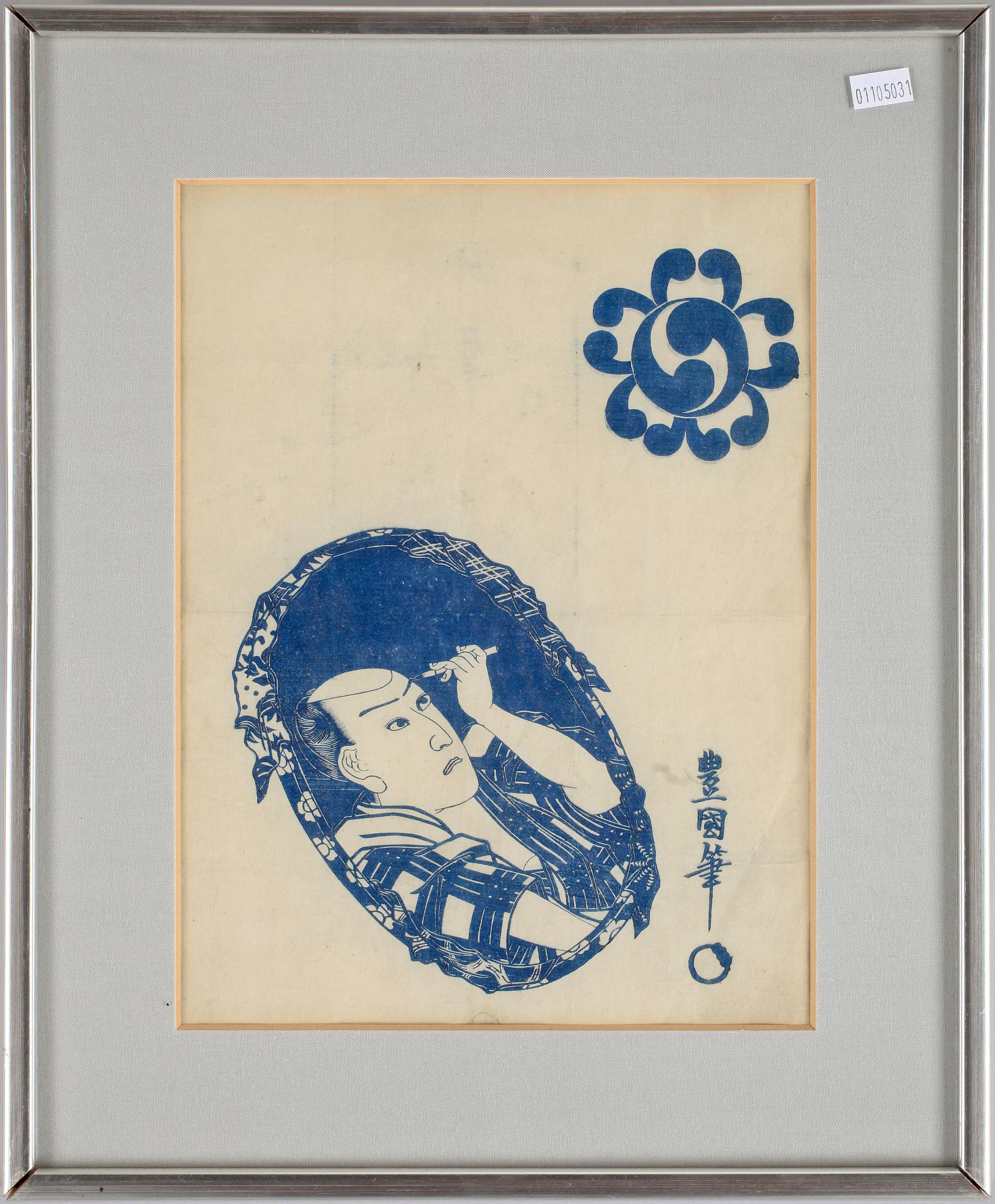 UTAGAWA KUNISADA (TOYOKUNI III), träsnitt, sign.