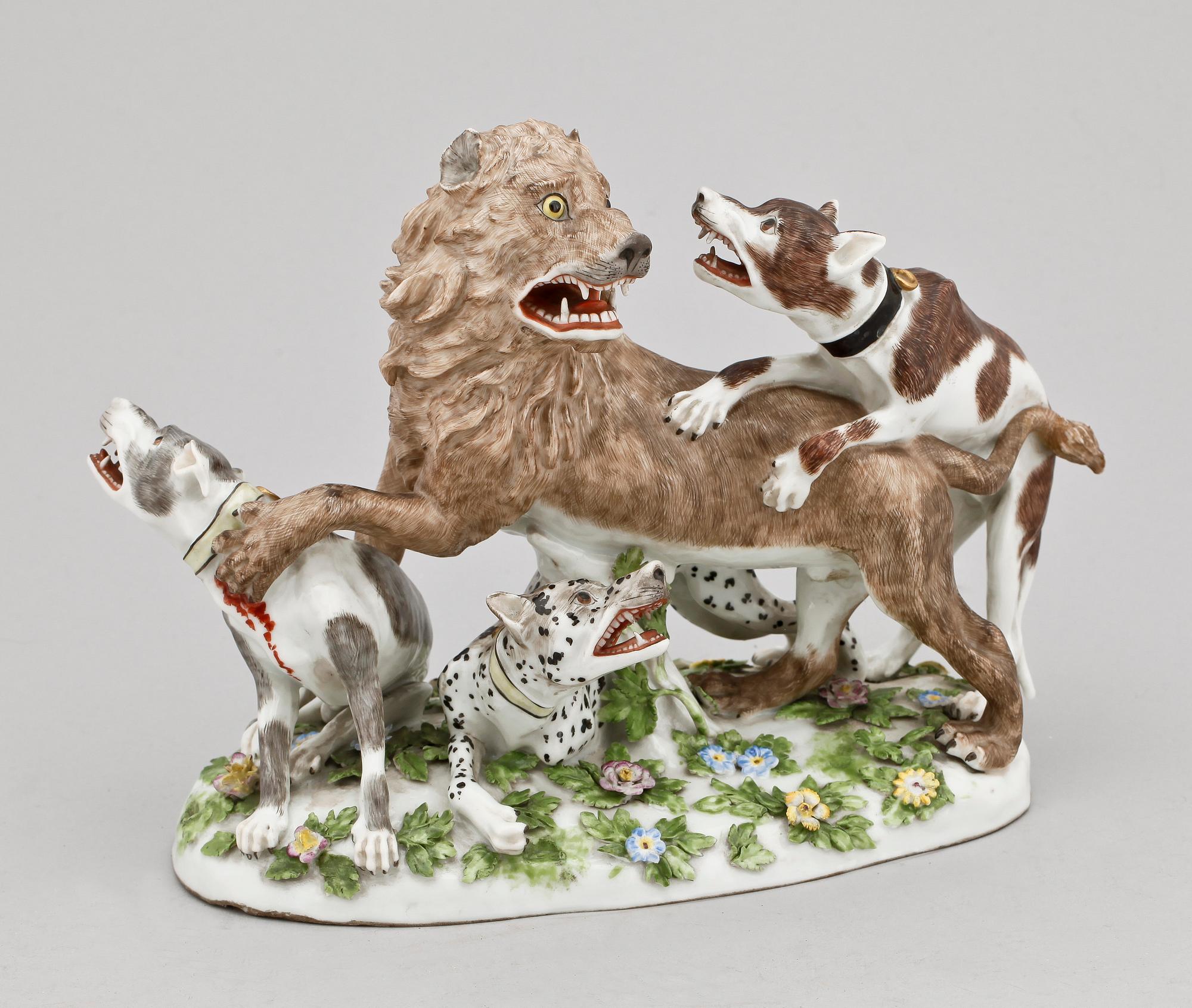 FIGURIN, porslin, trol Potschappel, 1800-tal.