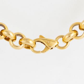 An 18K gold necklace, Uno A Erre, Italy.