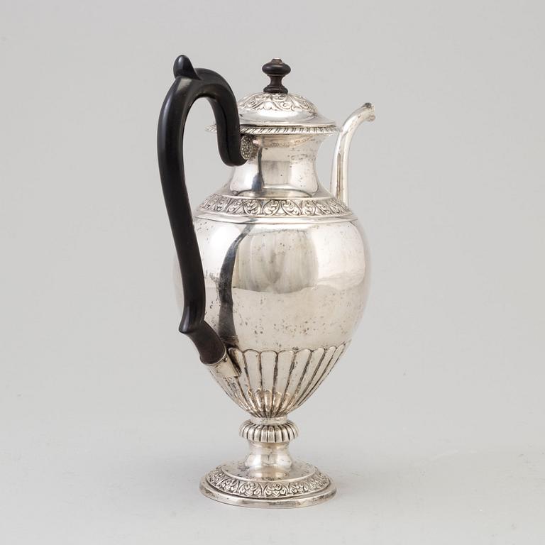 A Swedish 18th century silver tea-pot, mark of Johan Wahlström, Jönköping 1840.