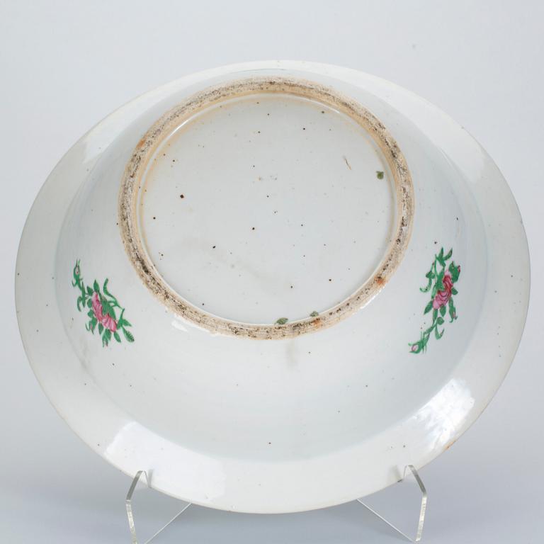 SKÅL, porslin, Kanton, Kina 1800-talets mitt.