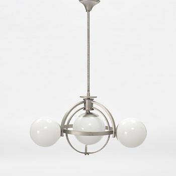A glass ceiling light, mid 20th Century.