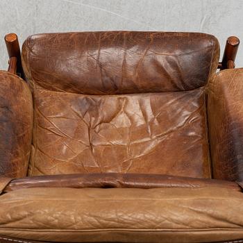 Arne Norell, an 'Inca' stained beech easy chair, Norell Möbel AB, 1970's.