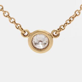 Tiffany & Co, Elsa Peretti, halsband, "Diamonds by the Yard", 18K guld med en briljantslipad diamant.