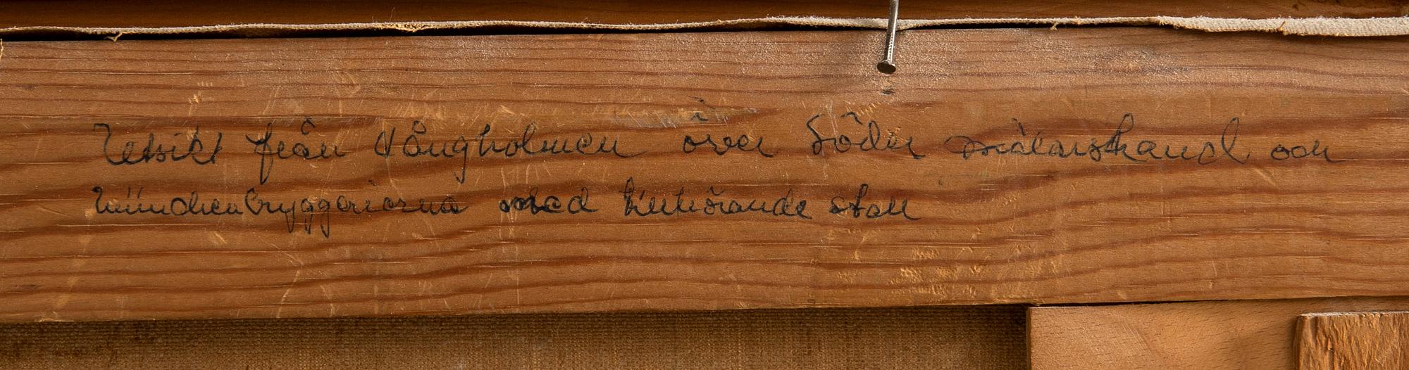 Gunnar Svensson, View from Långholmen over the Münchenbryggeriet in Stockholm.