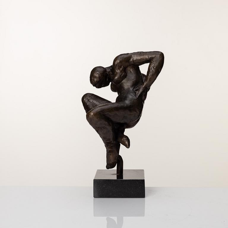 Gudmar Olovson, sculpture. Signed. Numbered. Foundry mark. Bronze, total height 24.5 cm.