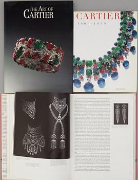 BOOKS, 5 vol. About Cartier Jewelry.