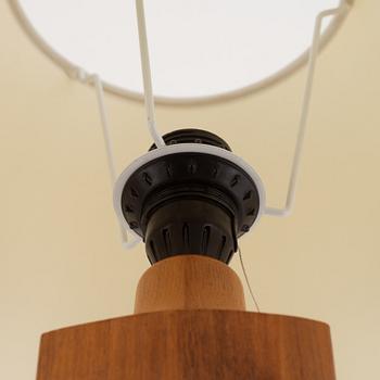 Table lamps, a pair, walnut, 1960s/70s.