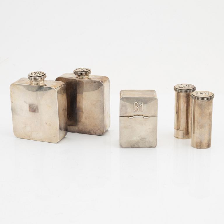 Atelier Borgila, Toiletteuppsättning, 12 delar, sterling silver, Stockholm 1936.