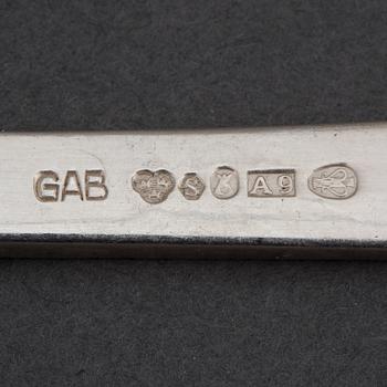 JACOB ÄNGMAN, a silver cutlery, 'Rosenholm', some Stockholm 1950. (19 pc).