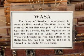 MODELL AV  "VASA" SKEPPET, 1900-talets andra hälft.