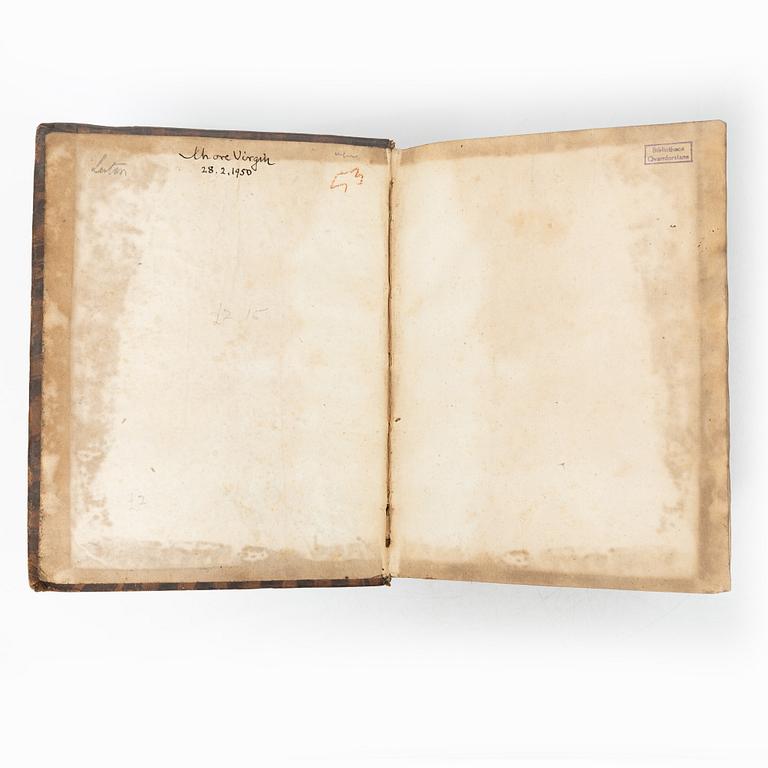 Proveniens: Thore Virgin, 1712.