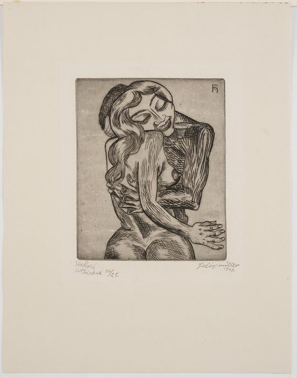 Conrad Felixmüller, "Gelibte frau".