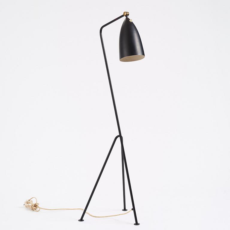 Greta Magnusson Grossman, a black lacquered 'G-33' / Grasshopper floor light, Bergboms, Malmö, Sweden 1950s.