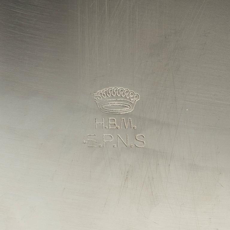 Wine cooler, silver plate, period.