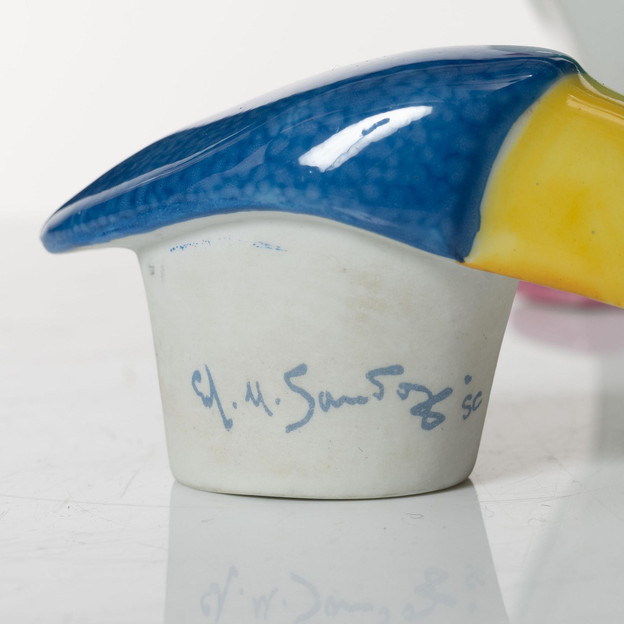 Edouard-Marcel Sandoz, decanter with lid, Theodore Haviland, Limoges, France, second half of the 20th century.
