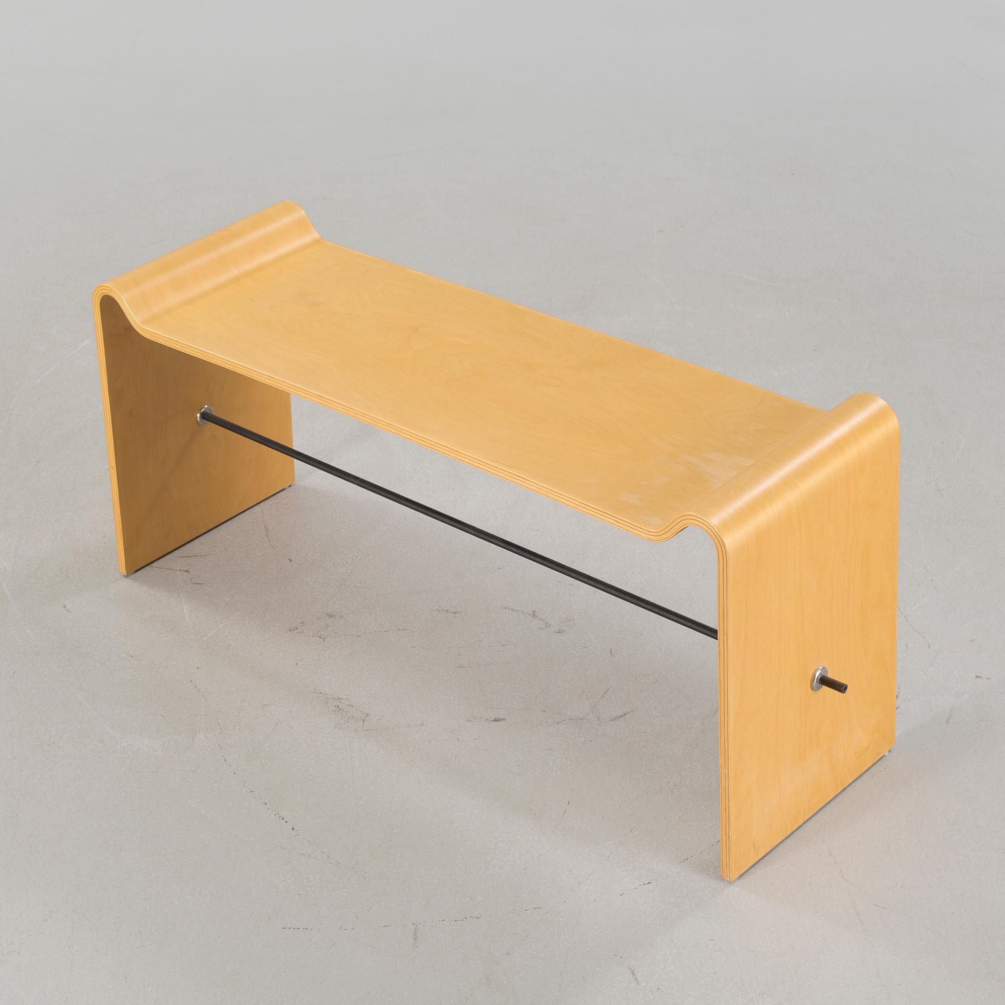 A "Söndag / O62" bench, designed by Annette Petersson & Lotta Josefsson for Blå Station, model launched 1996.