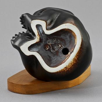 FIGURINER, 2 st, stengods, Gunnar Nylund, Rörstrand, 1900-tal.