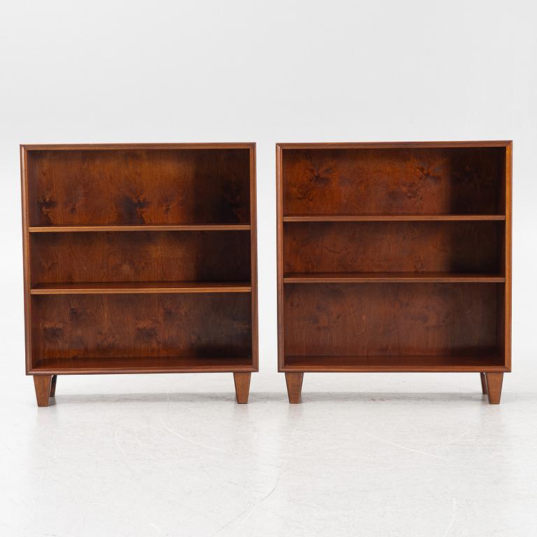 A pair of mahogany book cases, 1940s.