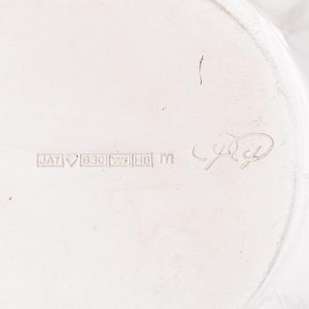 Pekka Piekäinen, a three piece silver coffee set for J.A. Tarkiainen, Helsinki 1988 and 1985.