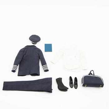 Barbie och Ken, dockor 2 st. samt kläder, vintage, "Nr. 5 Ponytail", Mattel 1961, "Ken" Mattel 1961.