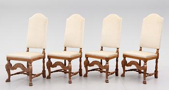 STOLAR, 4 st, barockstil, 1900-talets mitt.