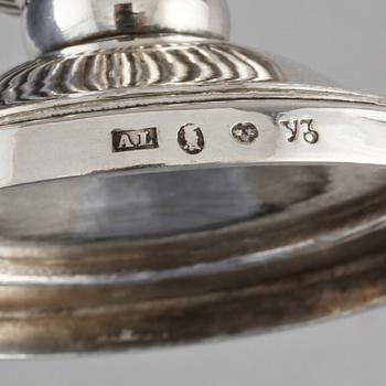 GRÄDDKANNA, silver, empire, Anders Lundqvist, Stockholm, 1829. Vikt 205 g.