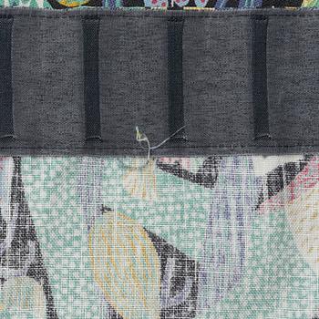 Stig Lindberg, a pair of curtains in the pattern "Melodi", Ljungbergs Textiltryck, Floda, Sweden.