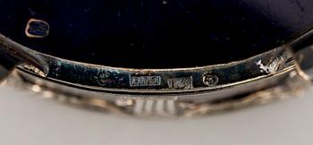 SALTKAR, 2 st silver, b.la. Johan Abraham Hallard (1774-1809). Totalvikt 258.