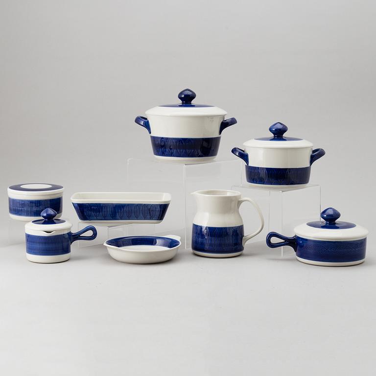 A Hertha Bengtsson 'Koka Blå' part dinner service, Rörstrand, designed 1956 (51 pieces).