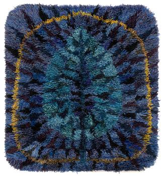 Ingrid Dessau, a carpet, "Blått blad", knotted pile, ca 160,5 x 145 cm.