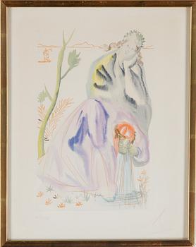 SALVADOR DALÍ, lithograph in colours, signed in red crayon and numbered 110/150.